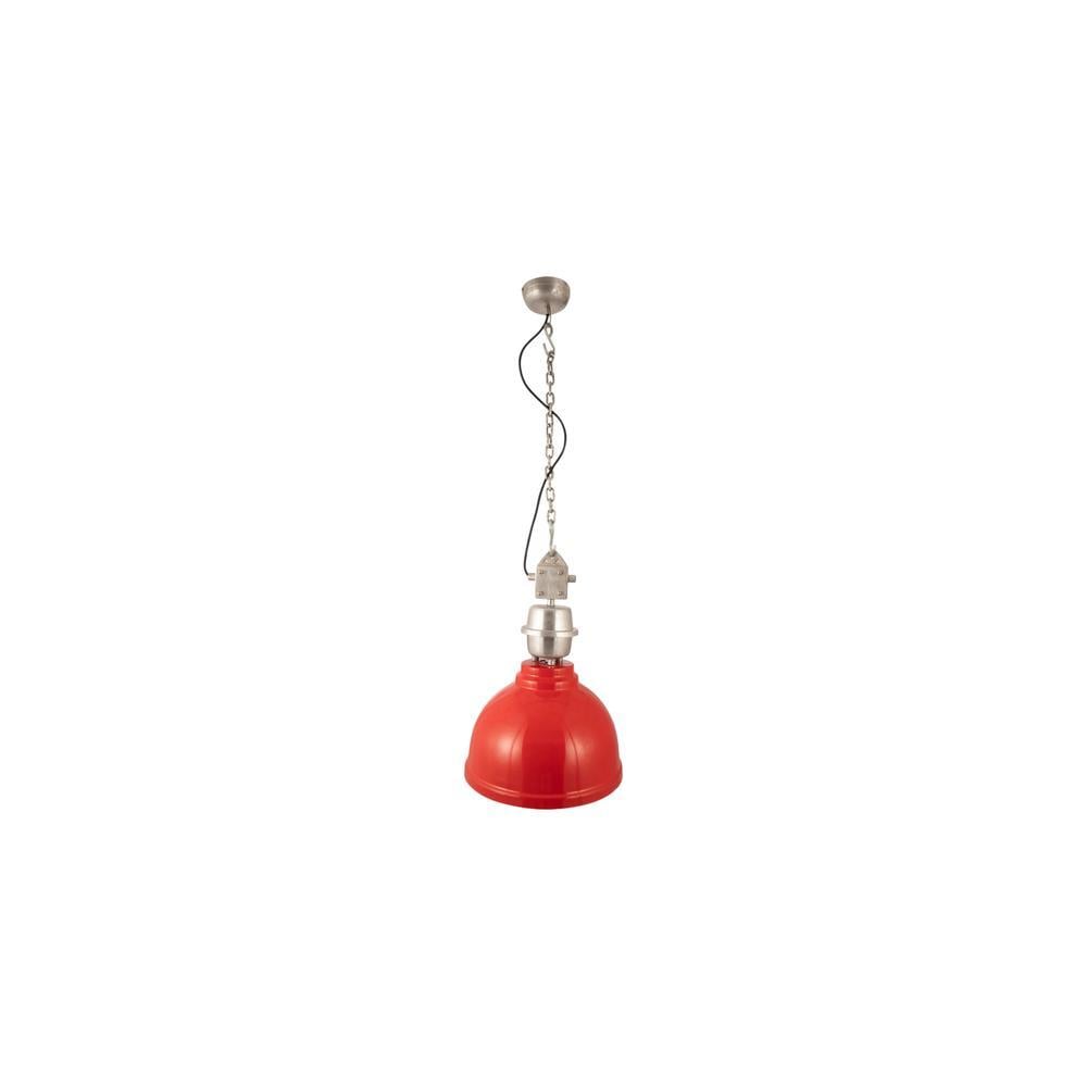 Ceramic Red Industrial Pendant Light