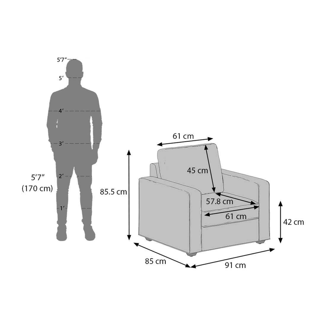 Apollo Sofa (Colour : Chocolate, Cushion : Hard, Back Type : Regular, Seater : 3+1+1)