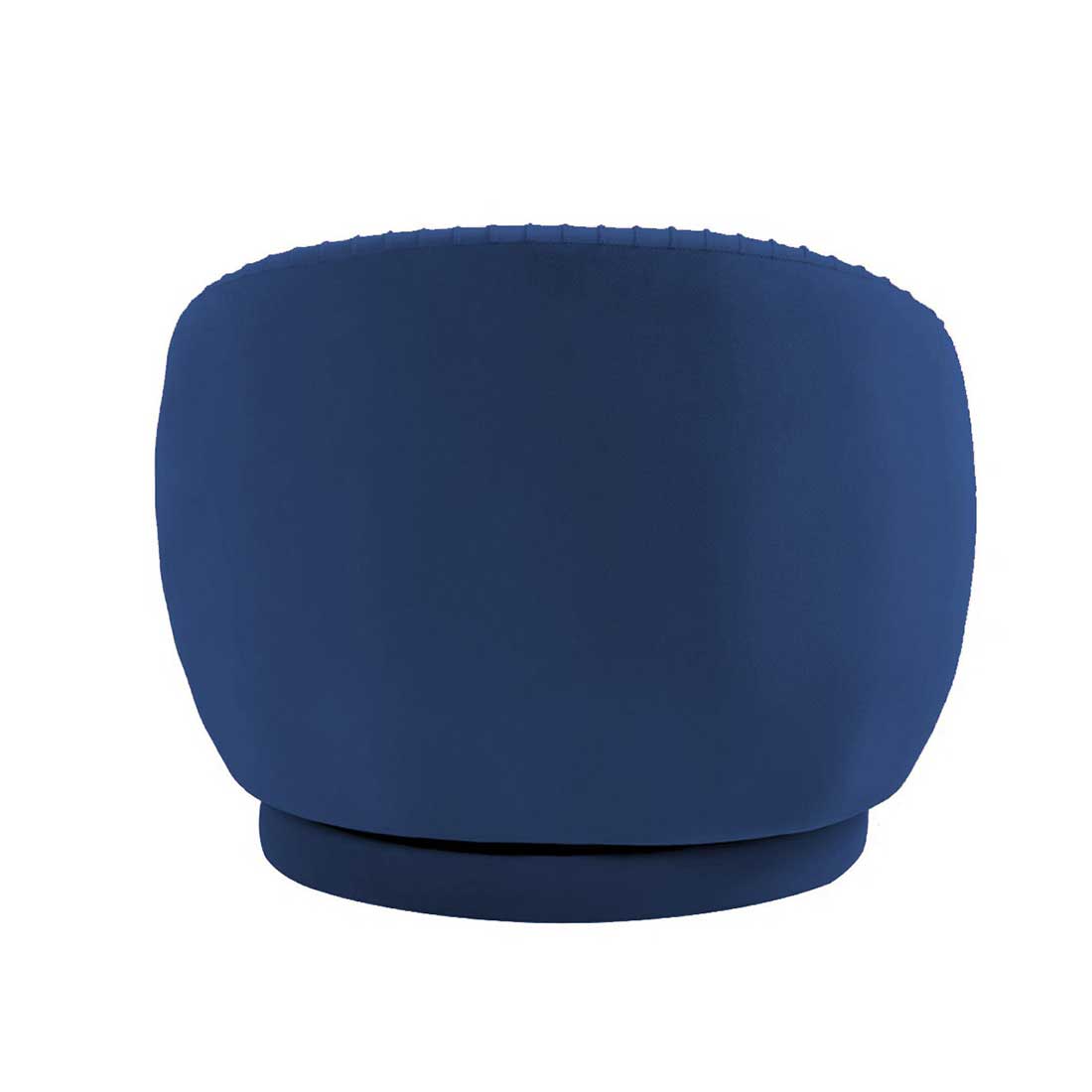 Lorna Swivel Solid Wood Round Chair in Navy Blue Colour