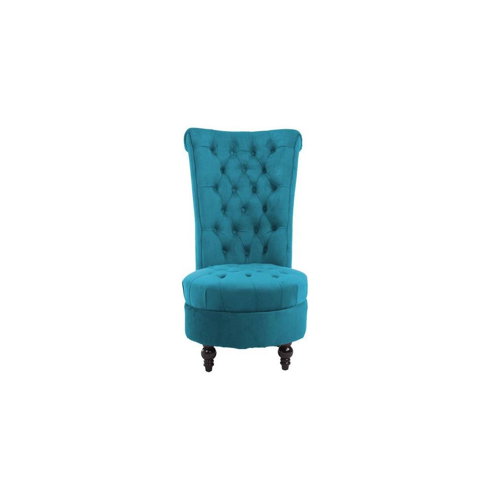 Piece High Back Accent Chair in T Blue Colour