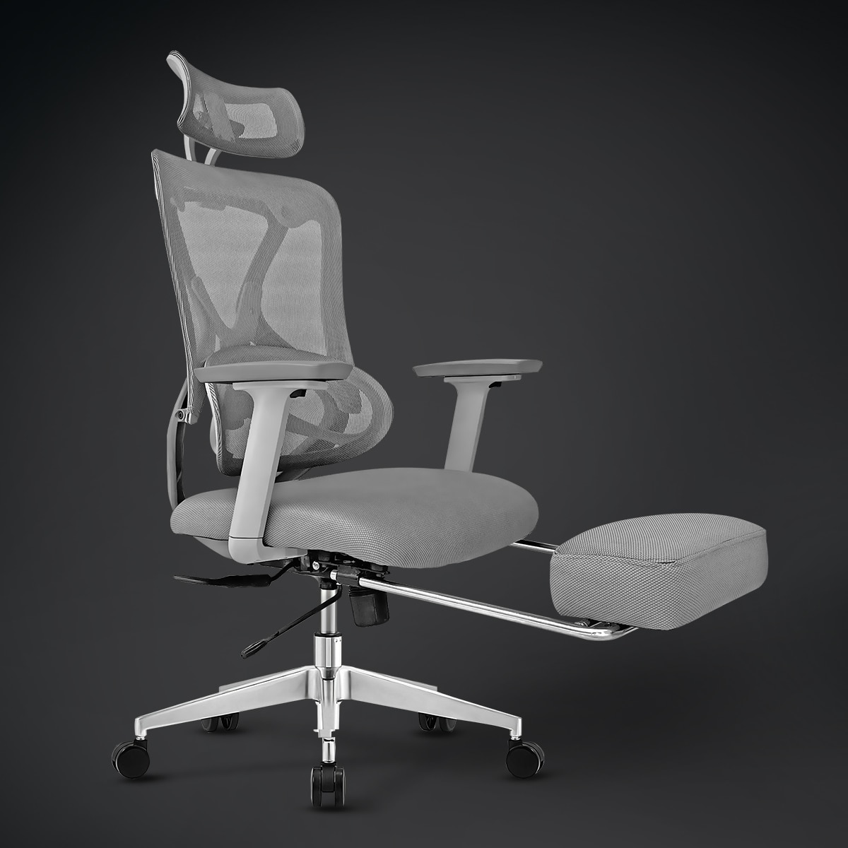 Kepler Brooks Vogue Pro Premium Office Chair in Grey Colour - Kepler Brooks