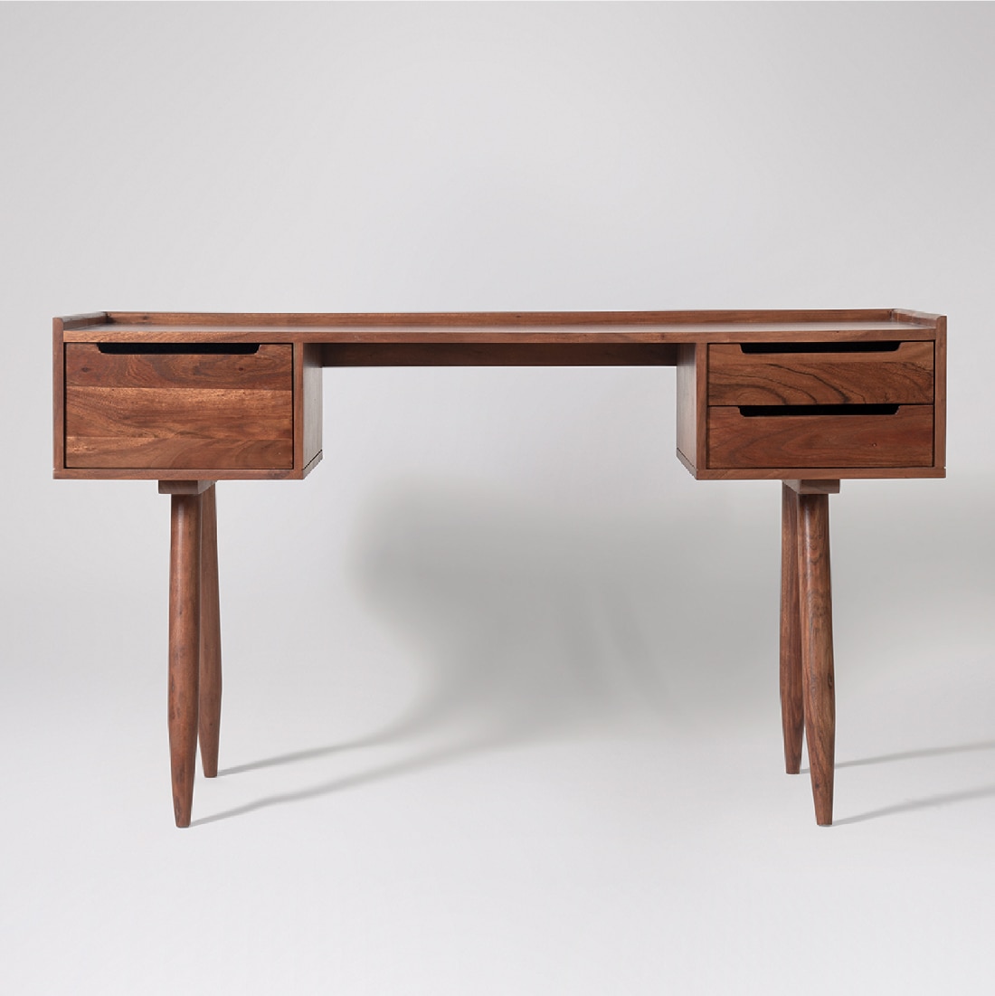 Southwark Double Pedestal Solid Wood Desk in Brown Colour - Orange Tree