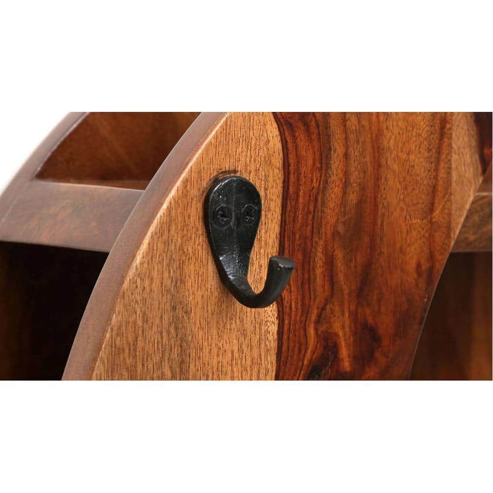 WOODENMOOD Round Wall Rack