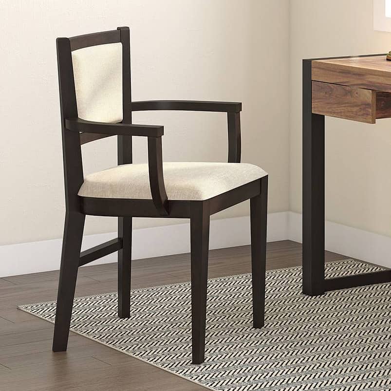 Aurelio Study Chair Without Headrest in Macadamia Brown Hopsack Weave Colour