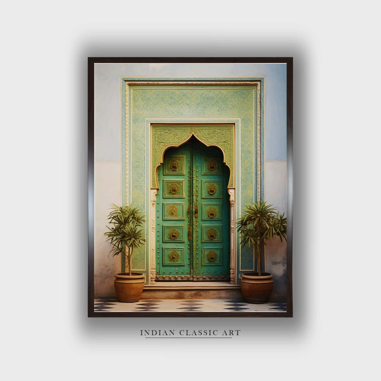 Green Door Canvas Wall Prints Canvas Wall Prints Set of 1 Multicolor Matte