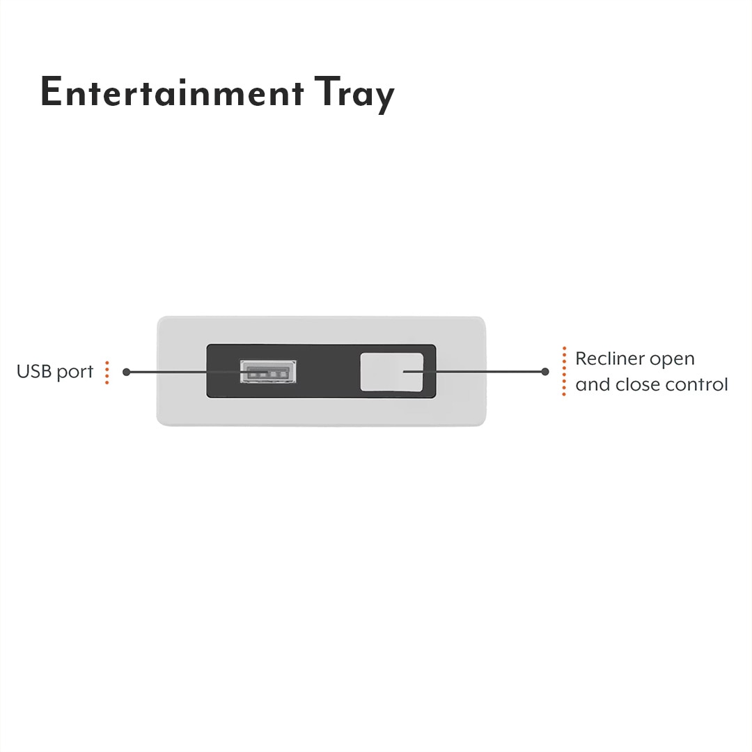 Marvin Entertainment Recliner in Grey Colour