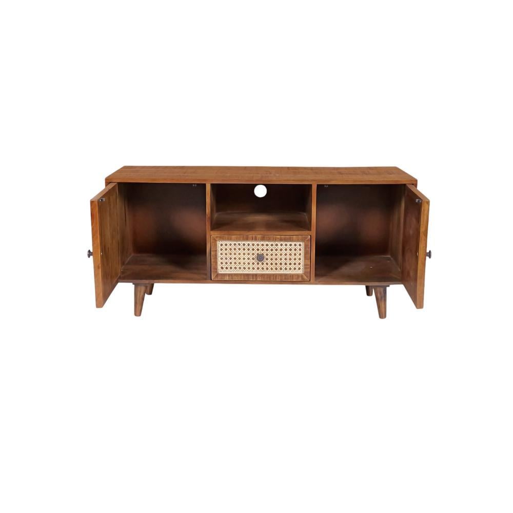 jeny solid wood  TV unit in  provincial teak finish
