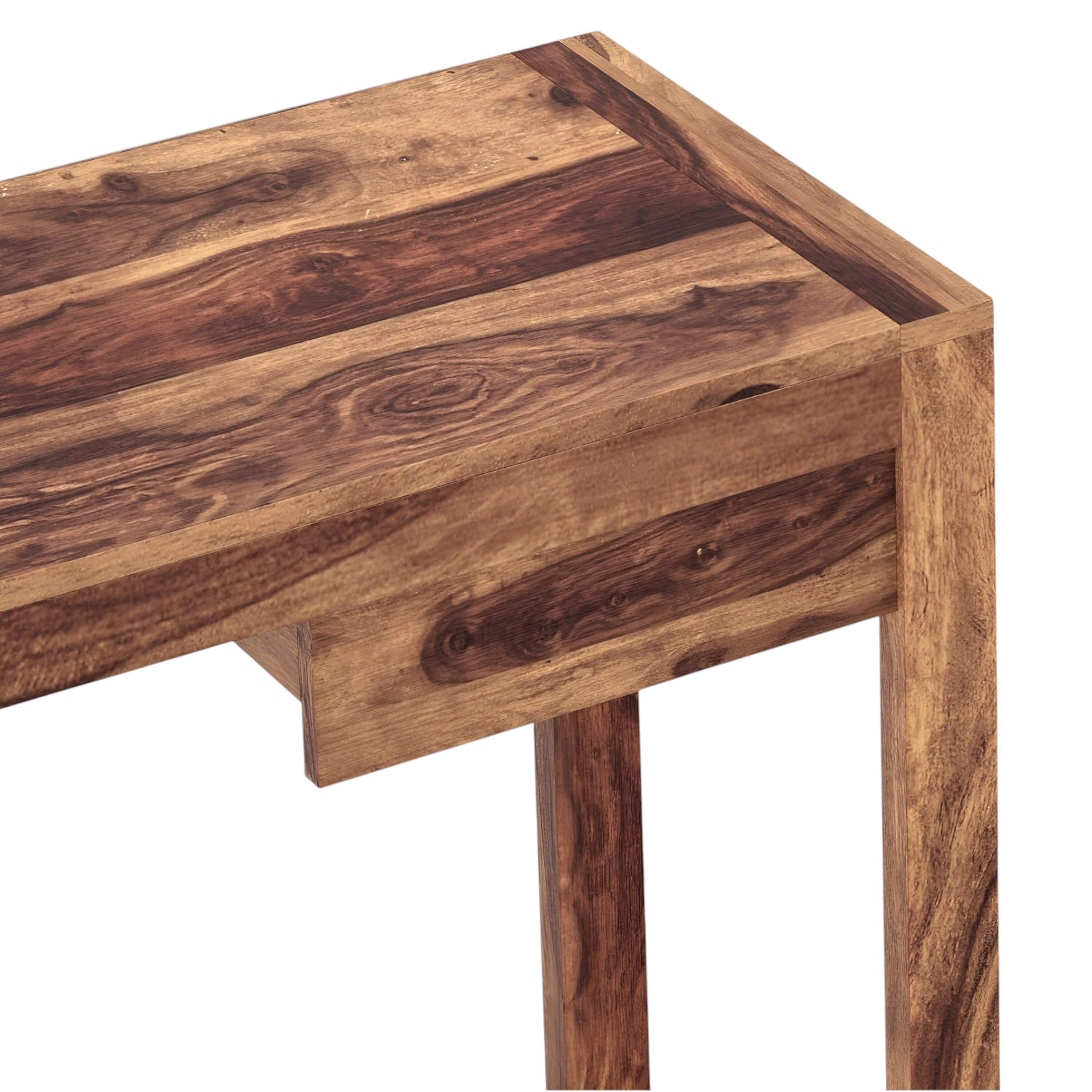 Zaria Sheesham Wood Study Computer Table In Natural Teak Finish