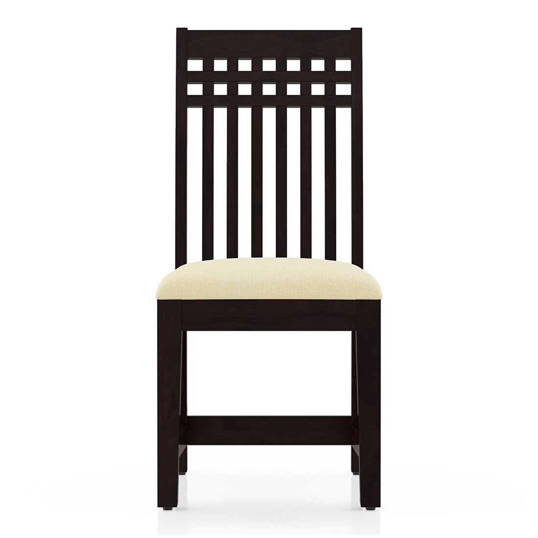 Diego Dining Chair In Mahogany Finish And Macadamia Brown Colour