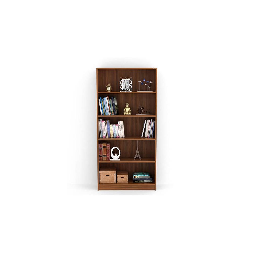 Alex Engineered Wood Bookshelf in Walnut Finish