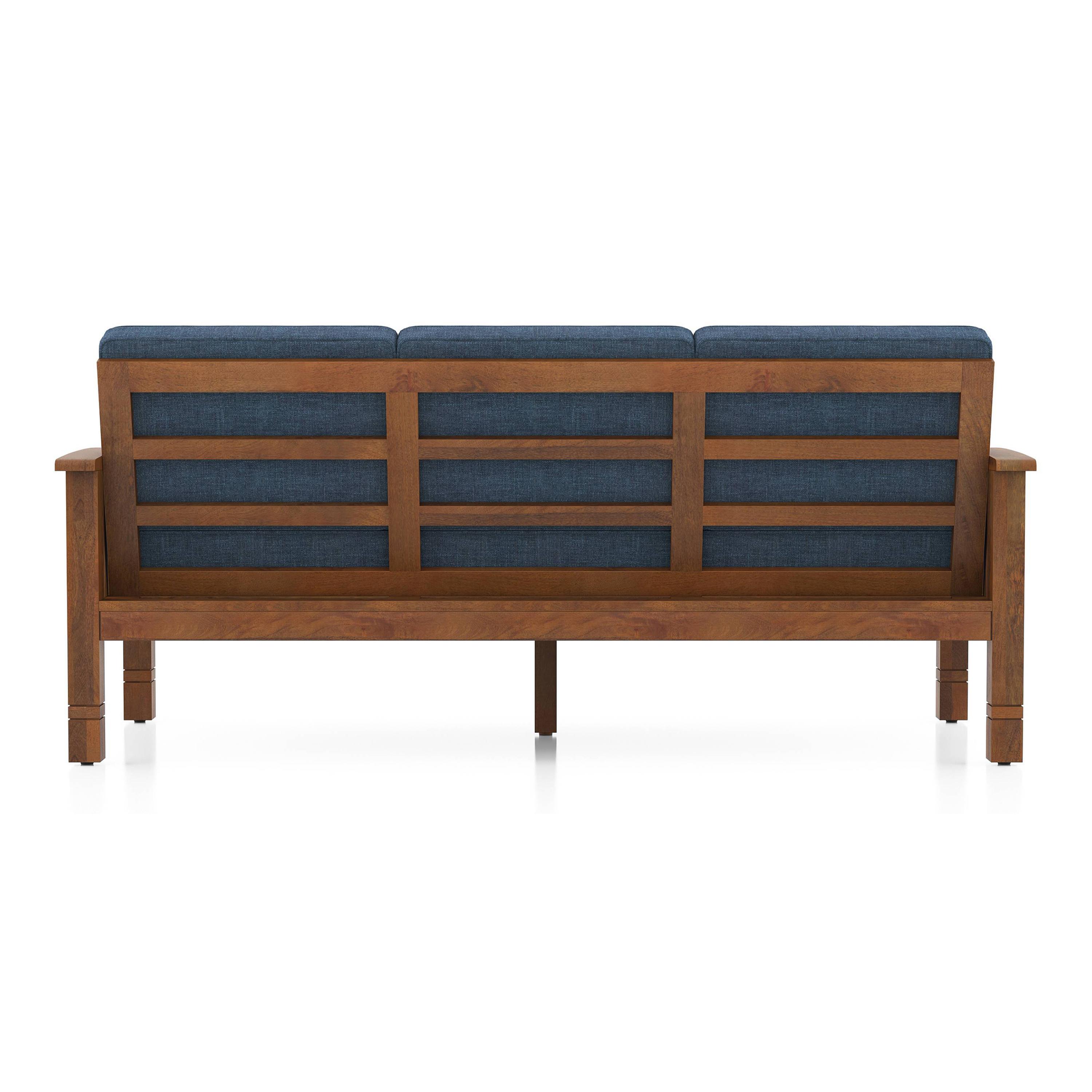 Raynor 3 Seater Wooden Sofa (Midnight Indigo Blue)