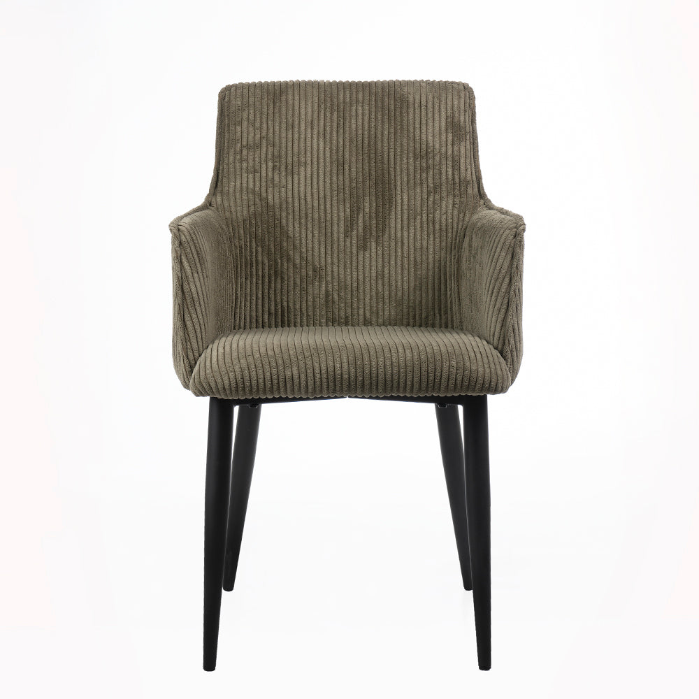 Serenity Fabric Dining Chair in Green Colour - Living Shape