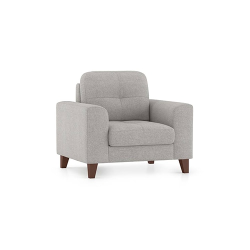 Verona Essential 1 Seater Fabric Sofa in Vapour Grey Colour