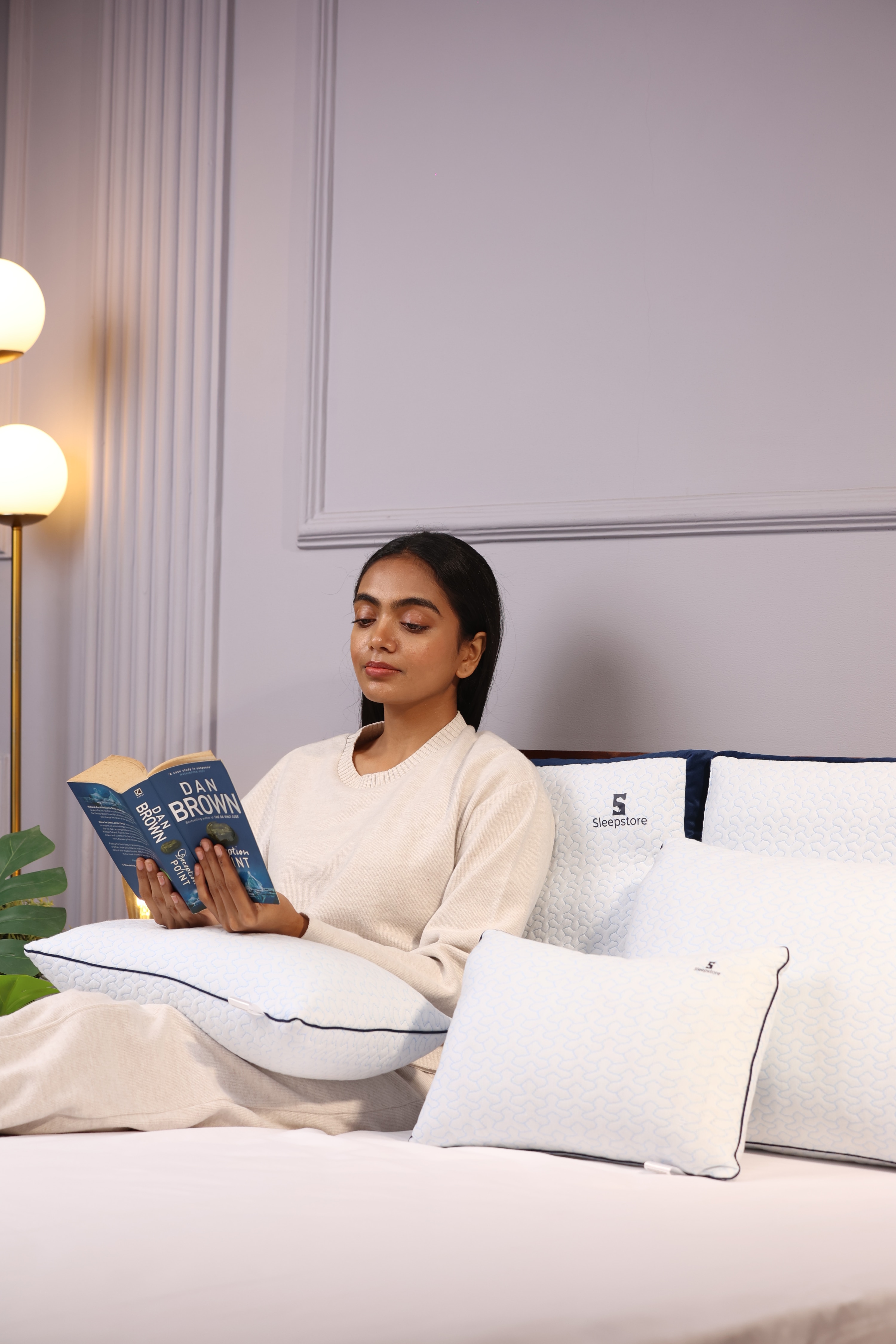 Fibrom Quilted 4 Piece Soft Pillow 16 x 24 Inches