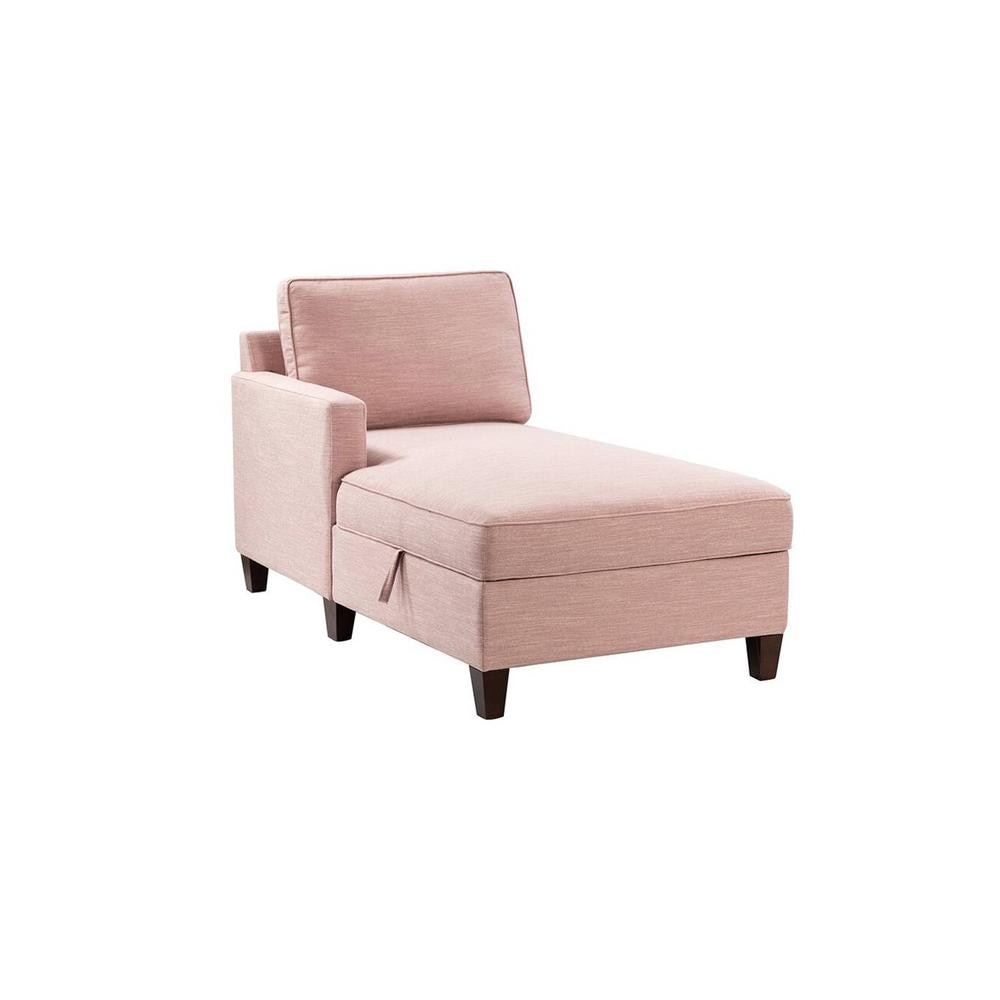 Alba Fabric Chaise Launger in Brown Colour