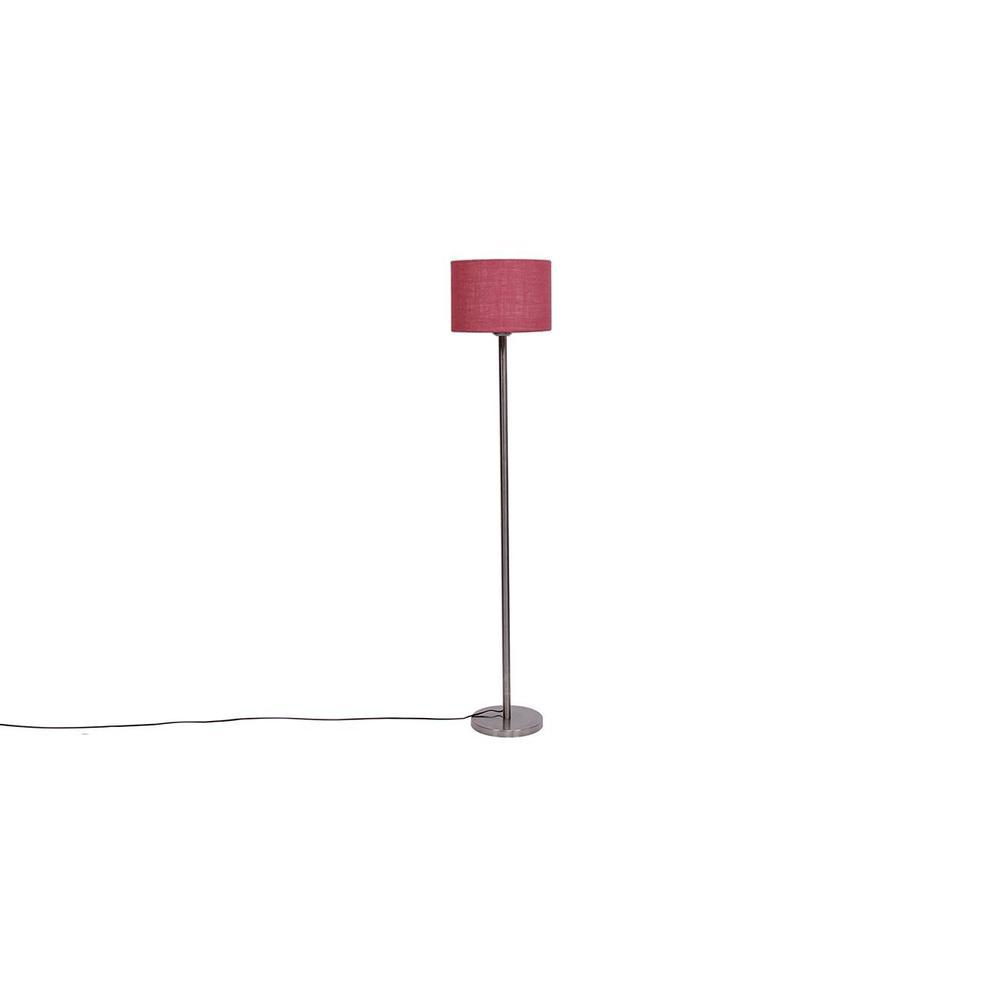 Daveigh Pink Cotton Shade Floor Lamp