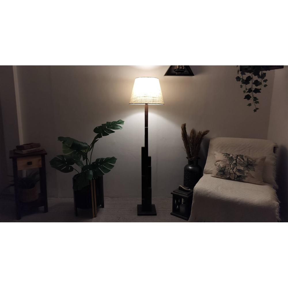 Skyline Beige Jute Floor Lamp with Beige Jute Base