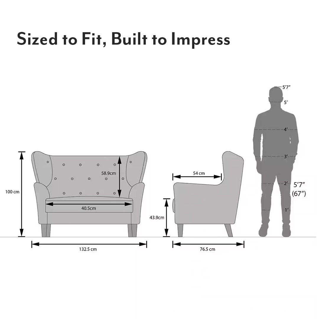 Frida 2 Seater Fabric Loveseat In Dusty Teal Floral Colour