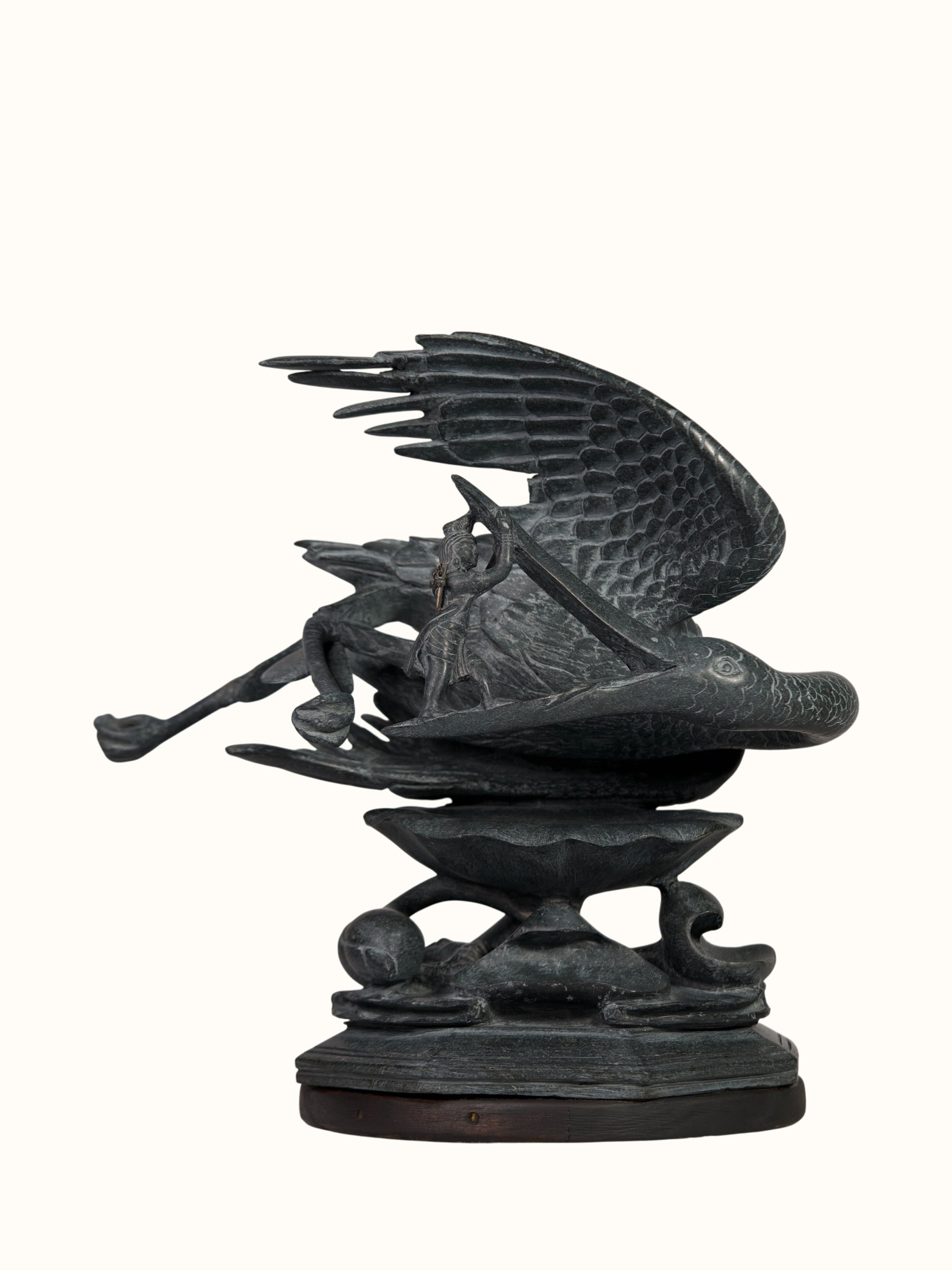 Stone Carved Bakasura Baddha Idol