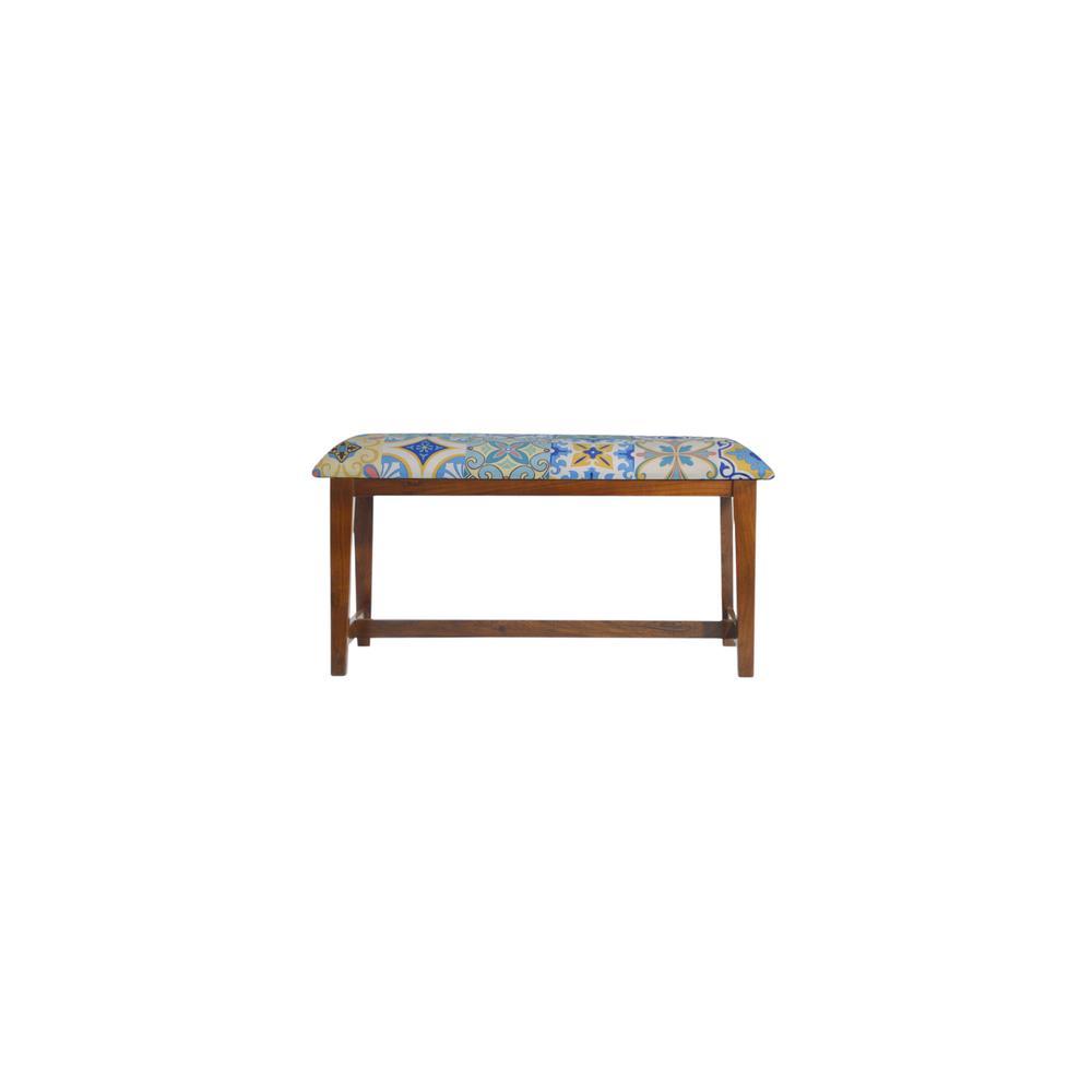 Krissvon Solid Wood Bench In Provincial Teak Finish