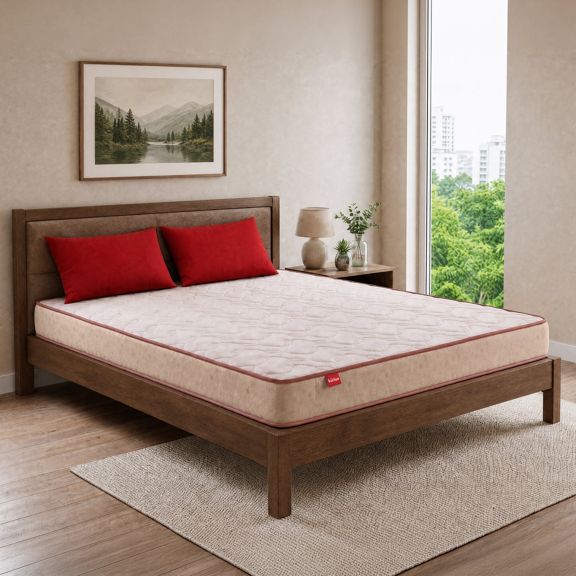 Kurlon Ortho Plus Latex Medium Firm King Orthopedic Mattress 78x70x8 Inch