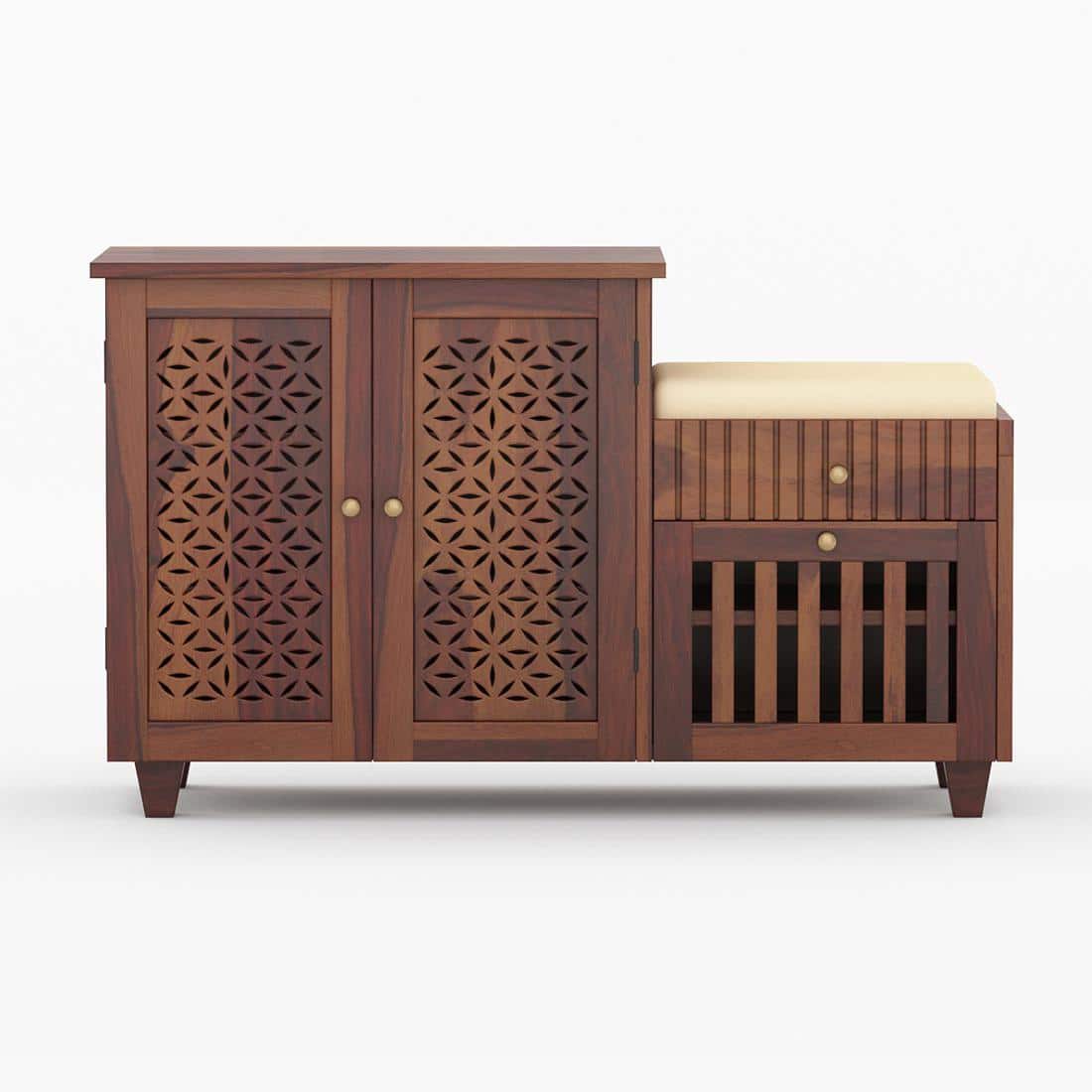 Asher Shoe Rack Of 20 Pairs In Provincial Teak Color