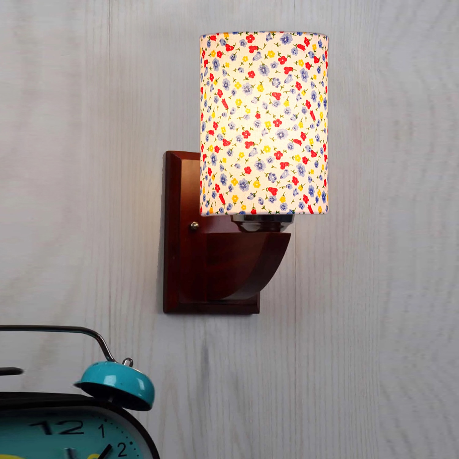 Devansh Solid Wood Electric Wall Light in Multi Colour with Multi Shade Count of 1 Light - Devansh