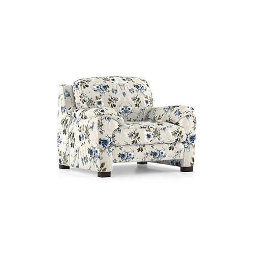 Farina Luxe 1 Seater Fabric Sofa in Adrian Velvet Colour