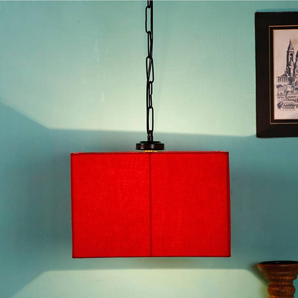 Huxley Red Fabric Hanging Light
