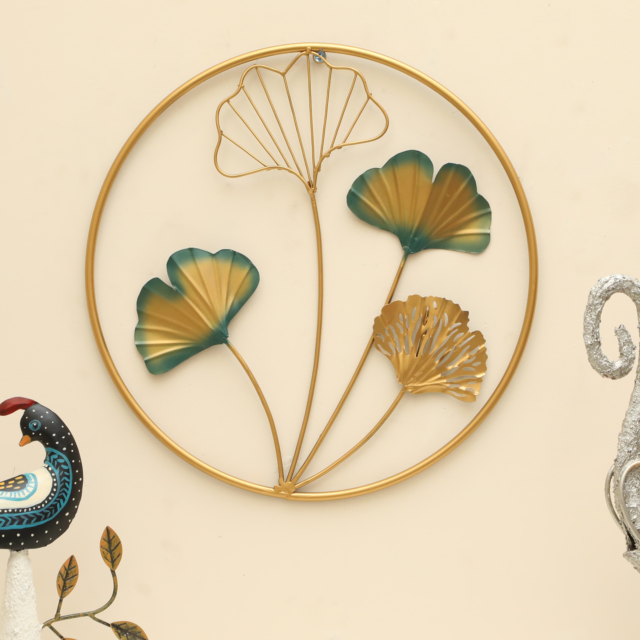 W-Stuti Abstract Metal Wall Decor in Multicolor Set of 1 - Vedas Exports