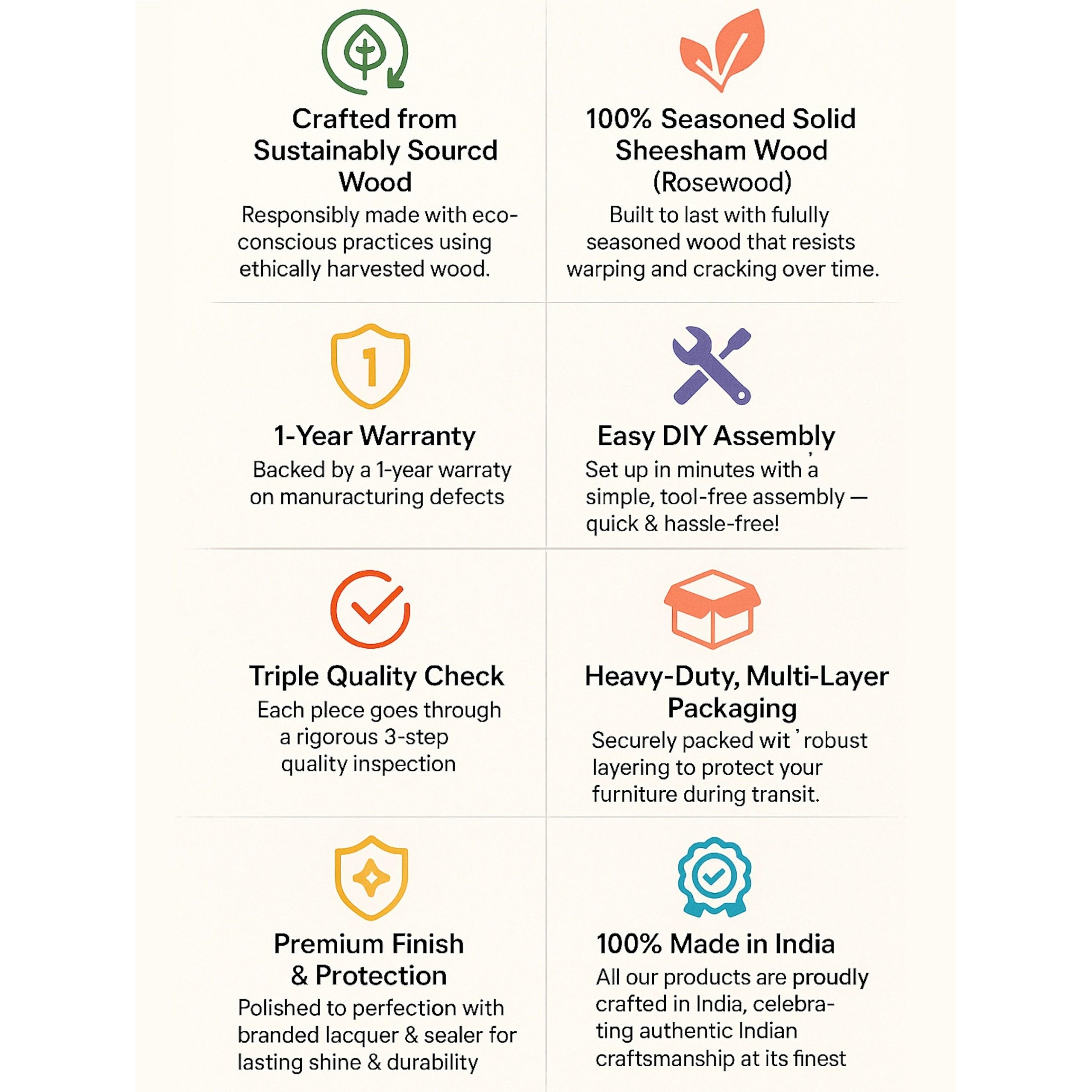 Vintara Sheesham Wood Contemporary Console Table in Dark Walnut finish