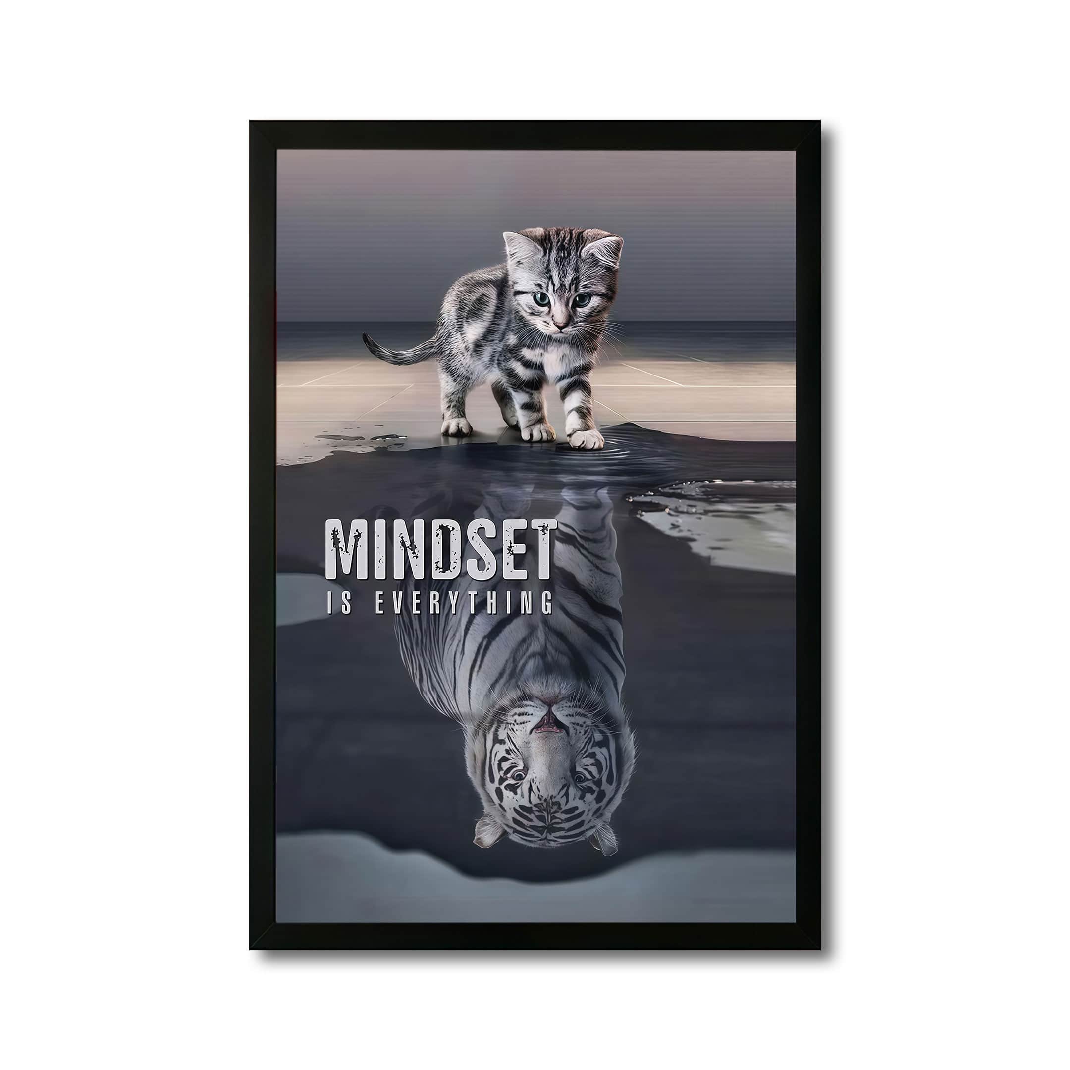 The Castle Decor Mindset Is Everything Motivational Wall Art 8x12 Inch - The Castle Decor
