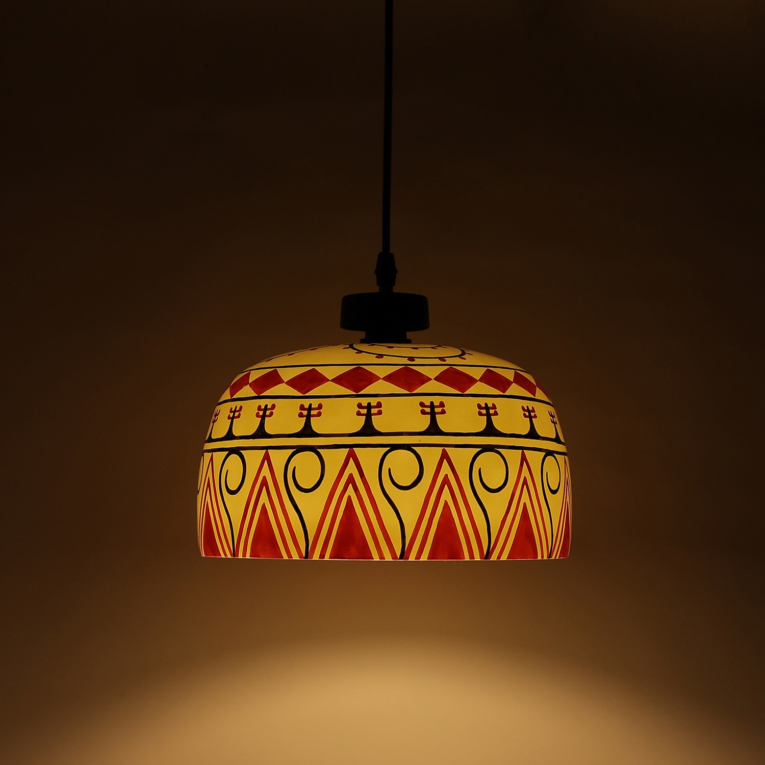 Intricate Glass Electric Hanging Light in White Colour - Posh N Plush