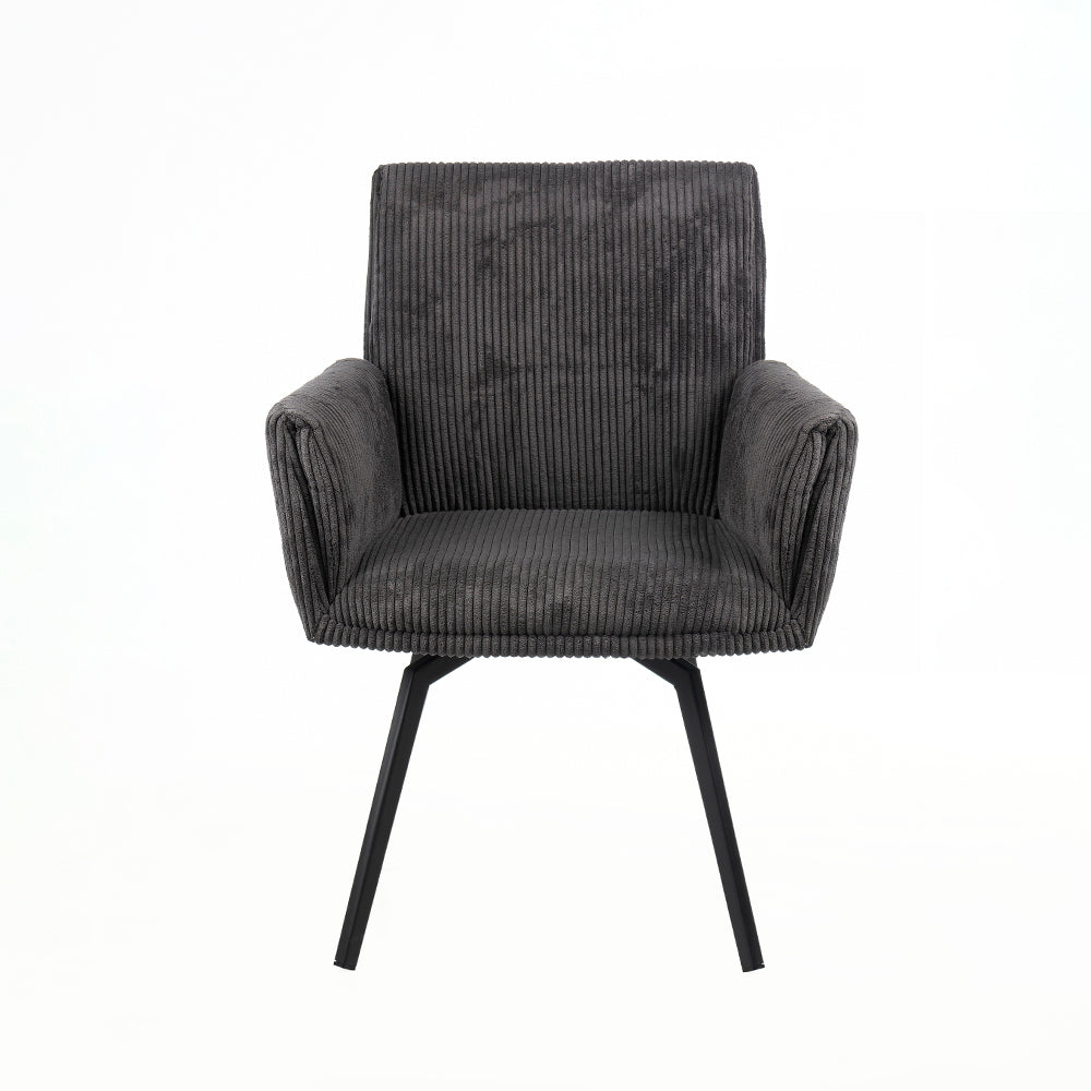 Ripple Fabric Dining Chair in Green Colour - Living Shape