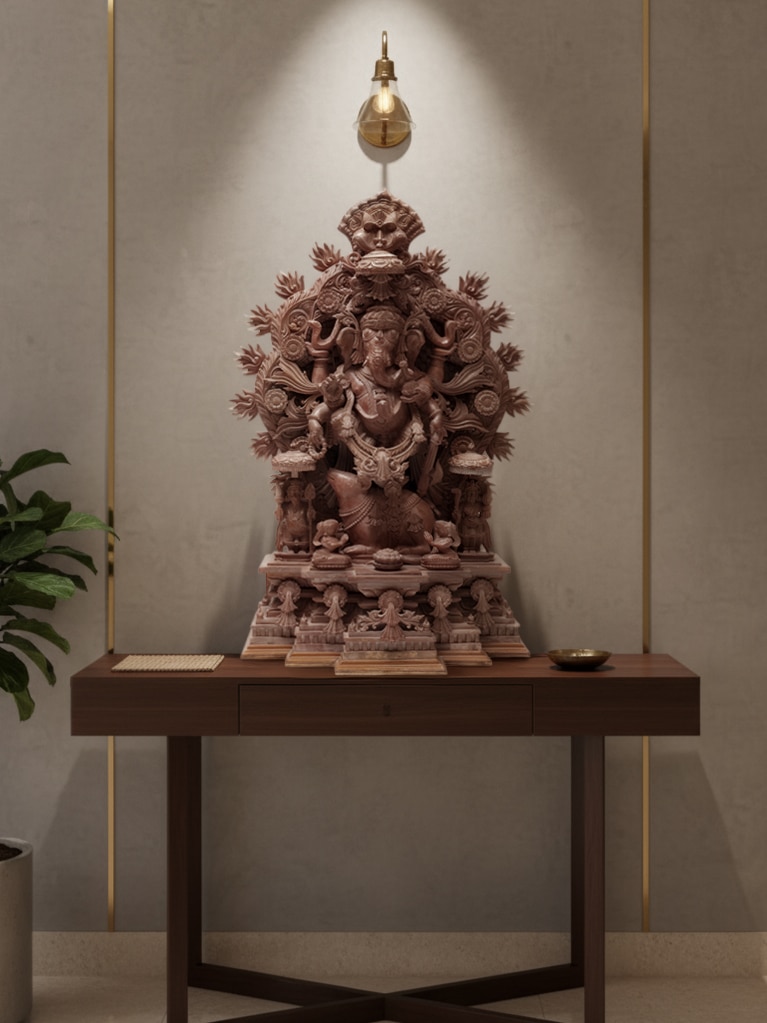 Carved Stone Vinayaka Idol