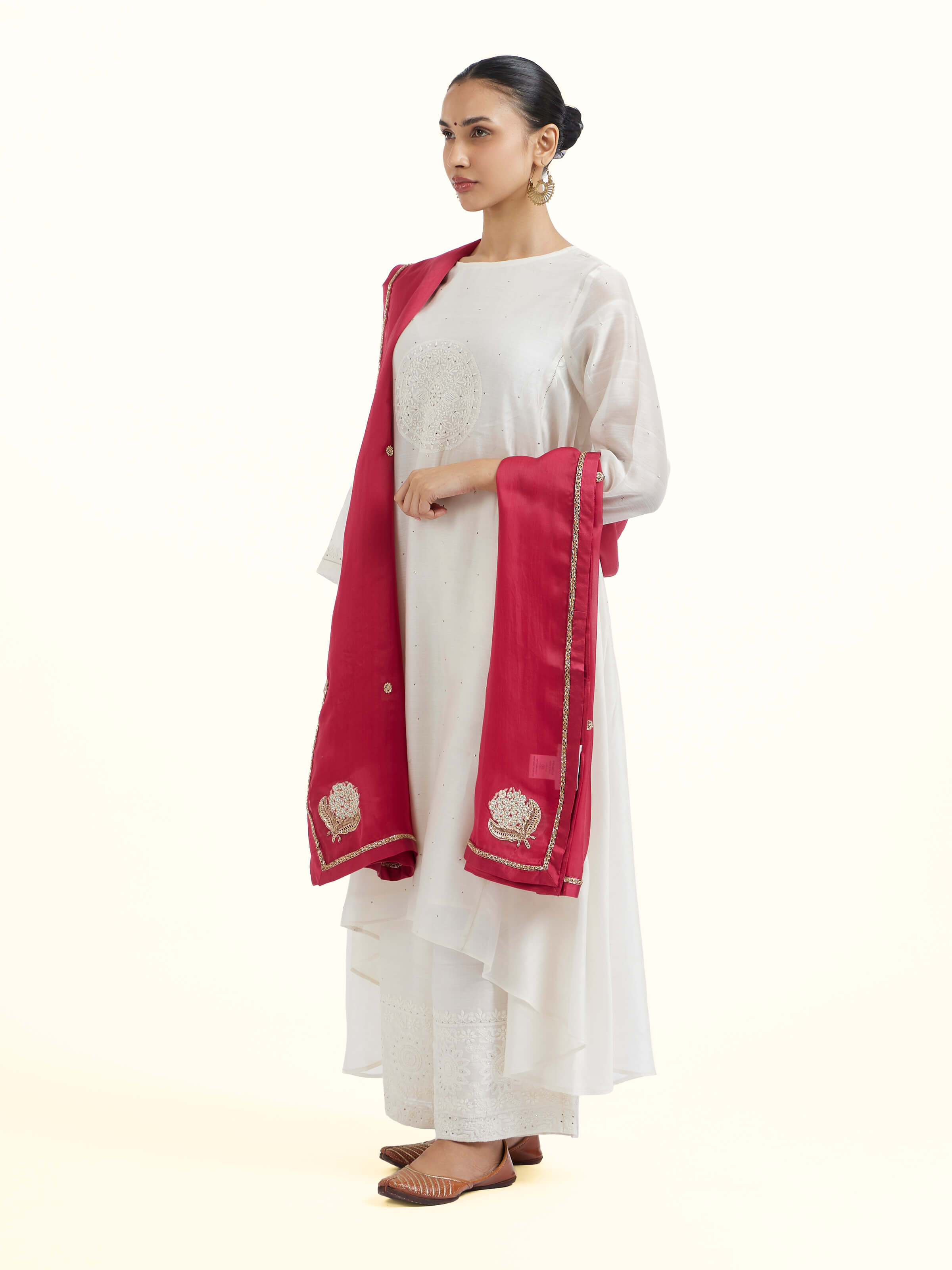 Berry Banarasi Handloom Dupatta