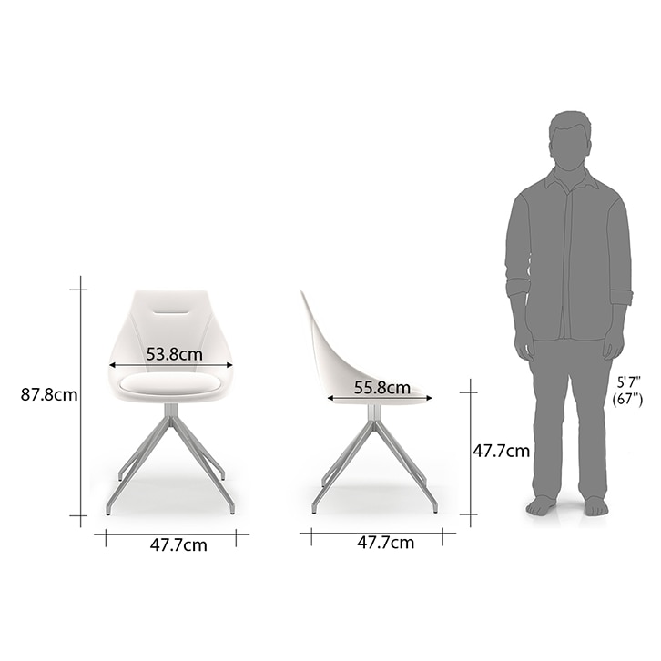 Caribu 6 To 8 Extendable Dining Table With Set Of 8 Doris Swivel Accent Chairs (Colour- White Leatherette, Finish- White High Gloss)