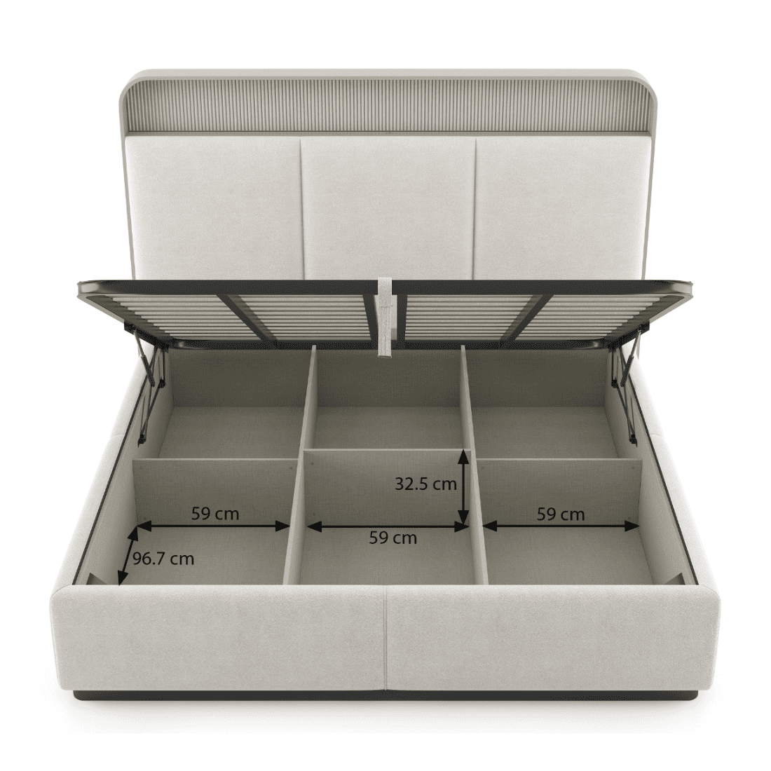 Valeria Upholstered King Bed With Hydraulic Storage