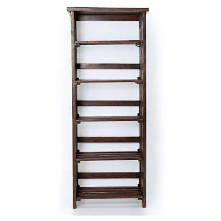 Rhodes Solid Wood Bookshelf in Mahogany Finish