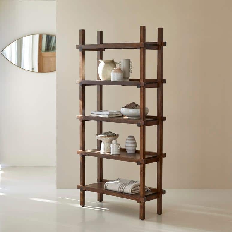 Lala XL Solid Wood Bookshelf in Provincial Teak Finish