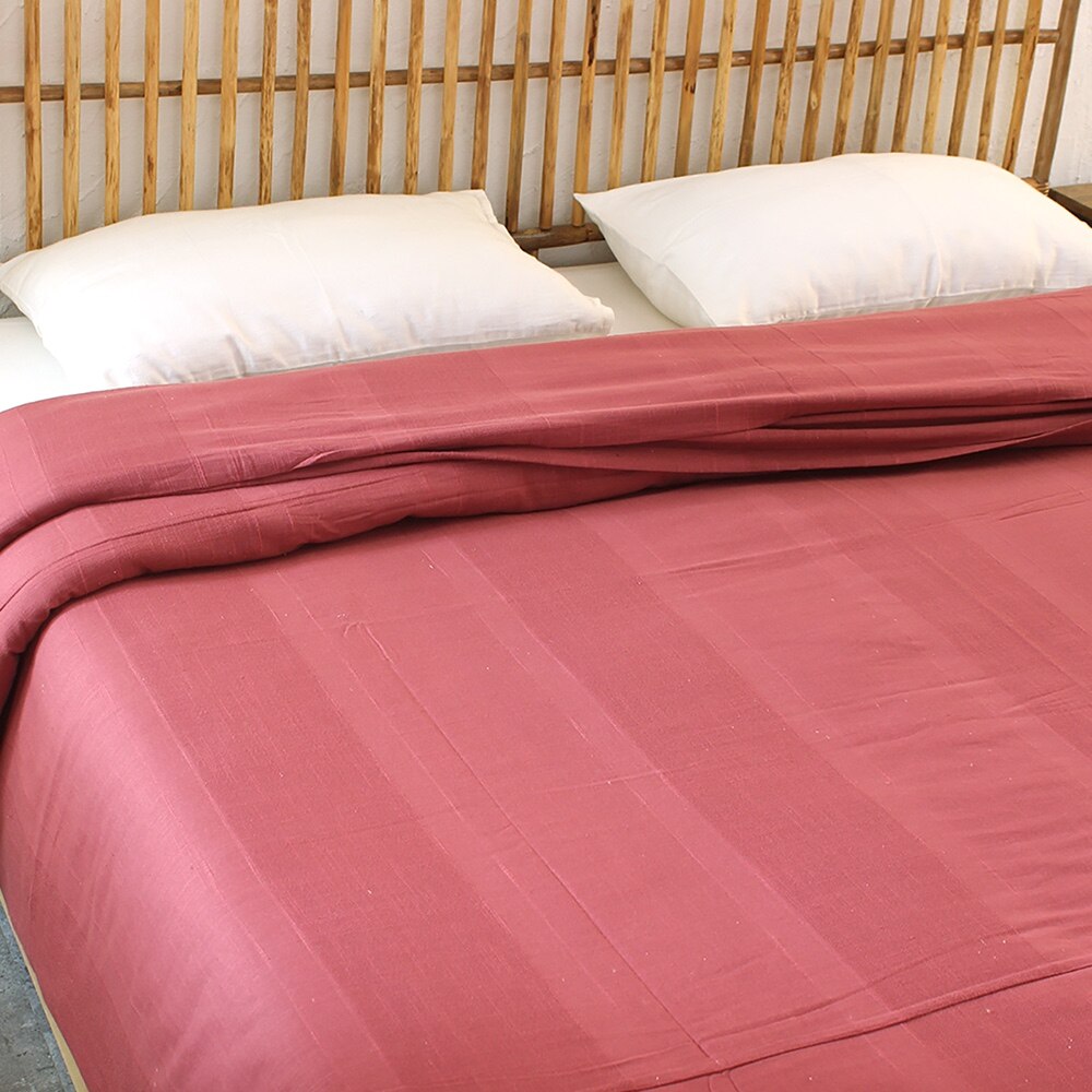 Herringbone 1 Double Duvet Cover with Maroon  colour