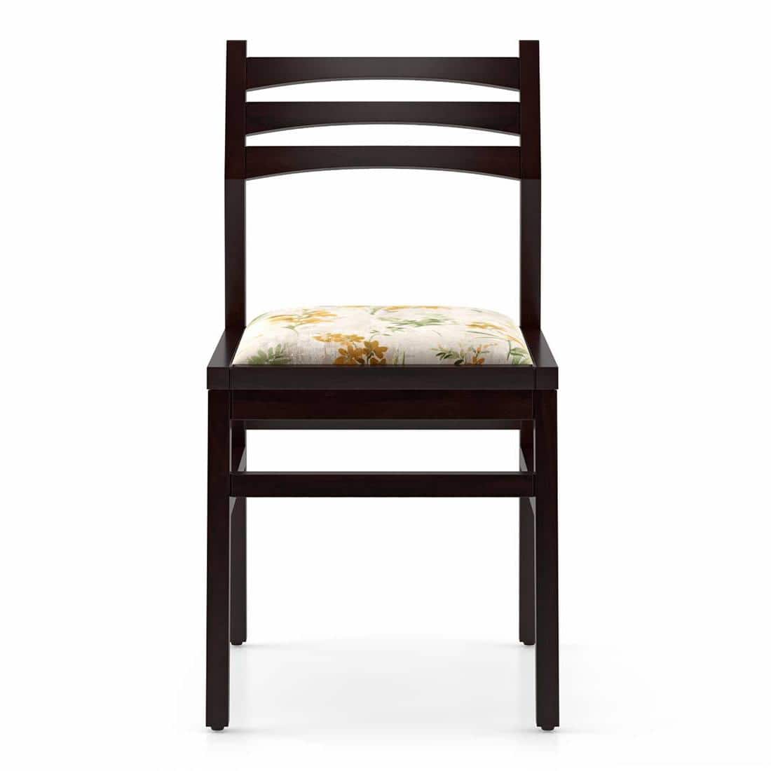 Leon Solid Wood Dining Chair Set Of 2 In Mahogany Finish