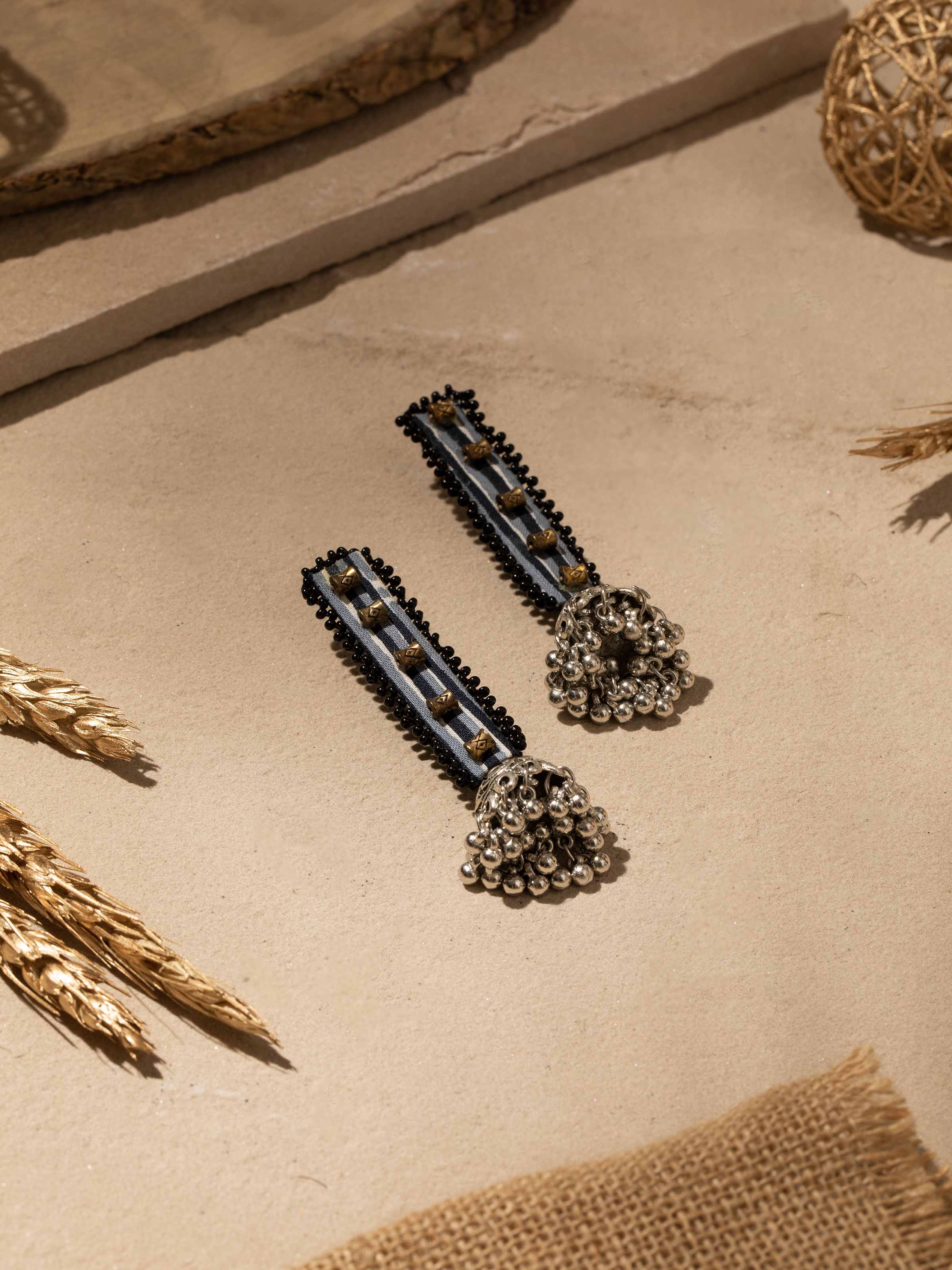 Ajrakh Drop Earrings
