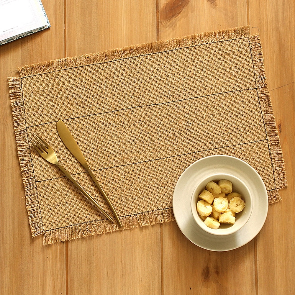 Nalikeram Set Of 2 Placemats With Beige Colour