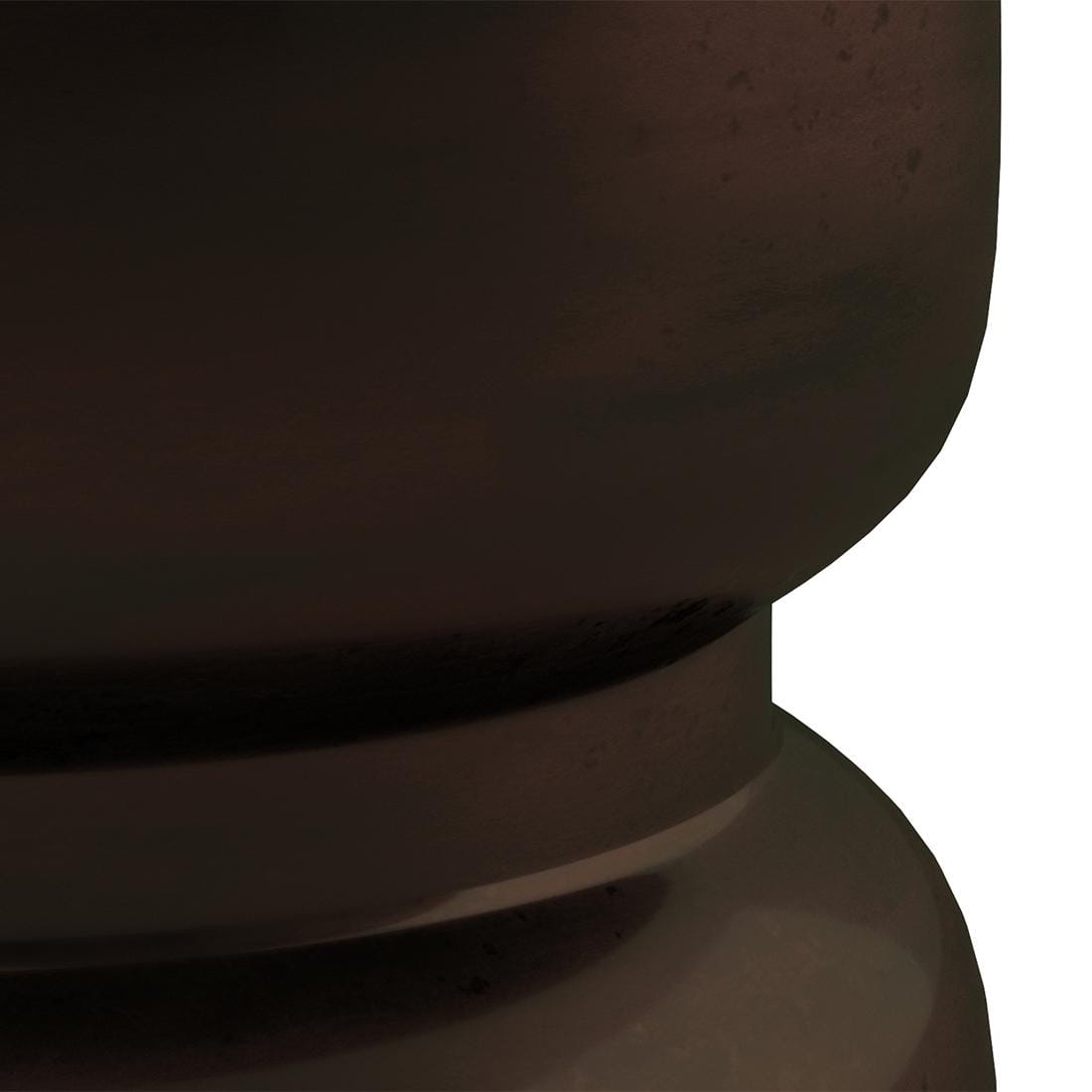 Duomo Metal Side Table In High Gloss Antique Copper Finish