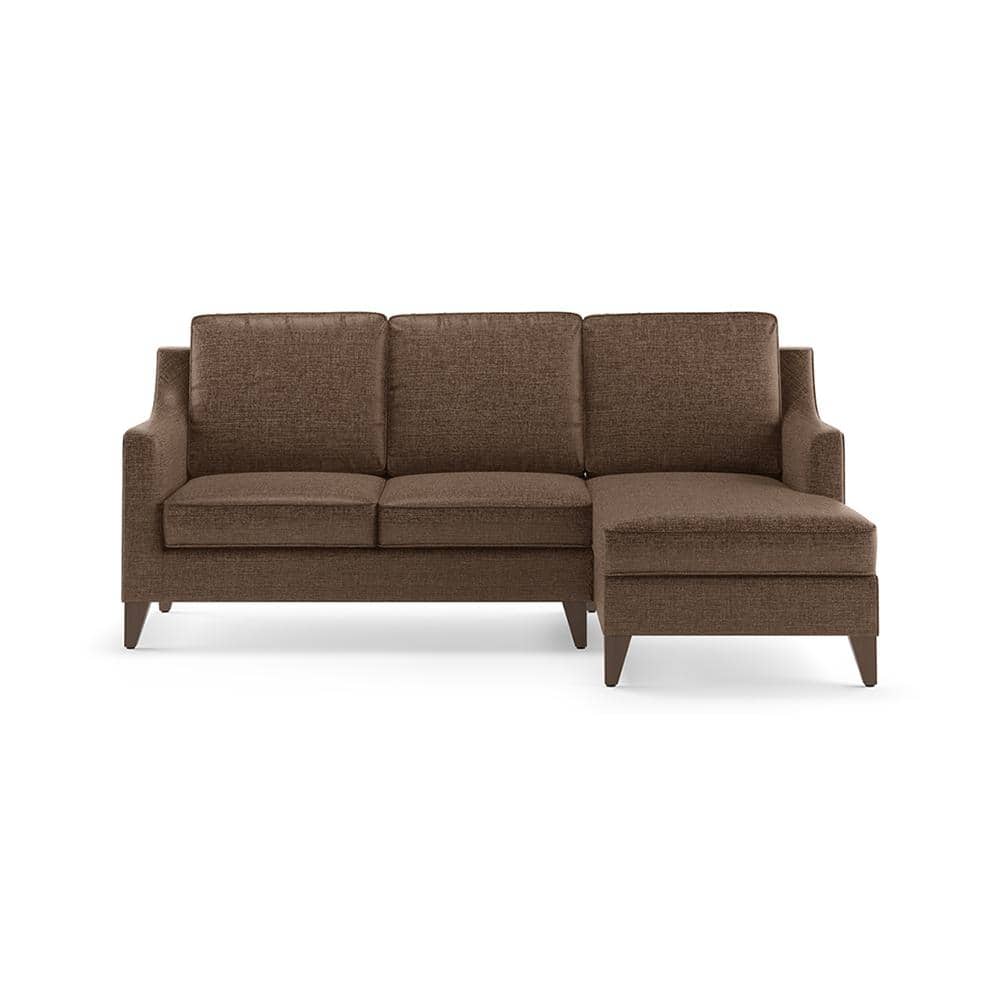 Abbey Sectional Sofa (Colour : Mocha, Cushion : Hard, Seater : Right Aligned 2 Seater + Right Aligned Chaise)