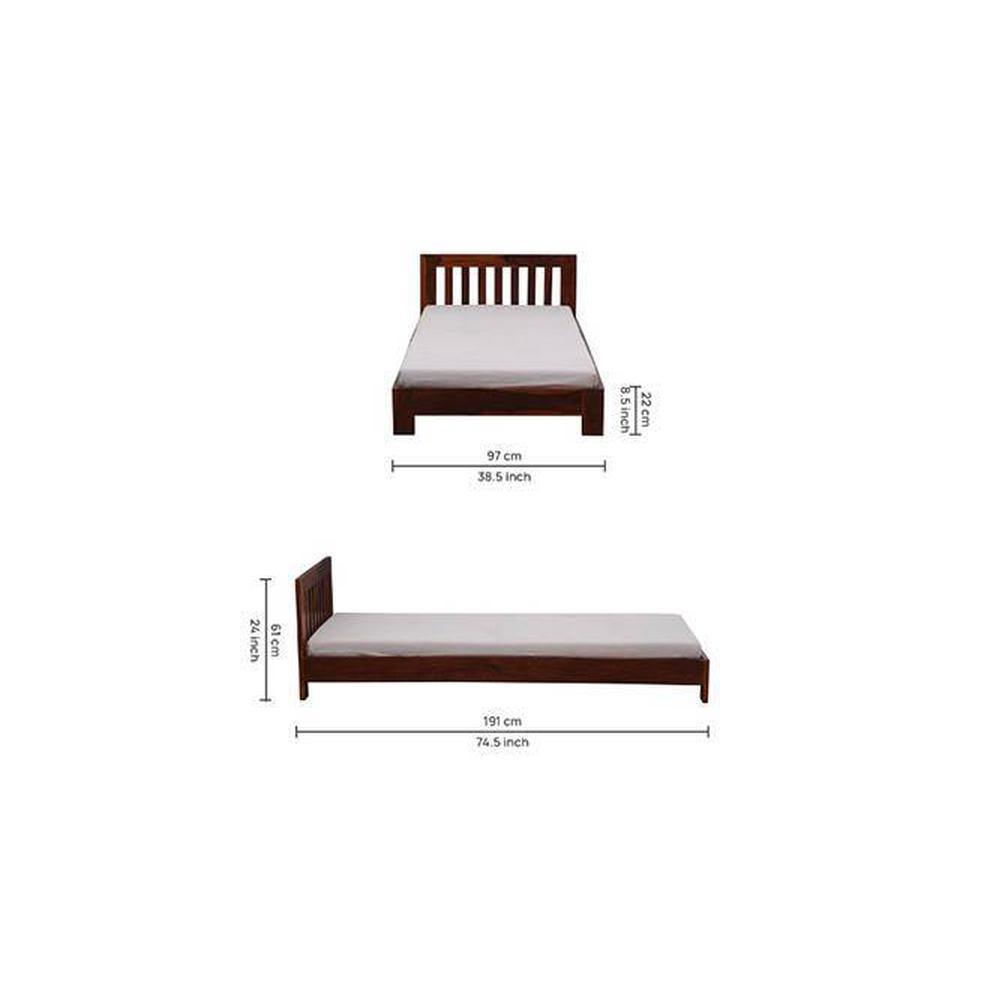 Orian Solid Wooed Bed In Honey Oak Finish