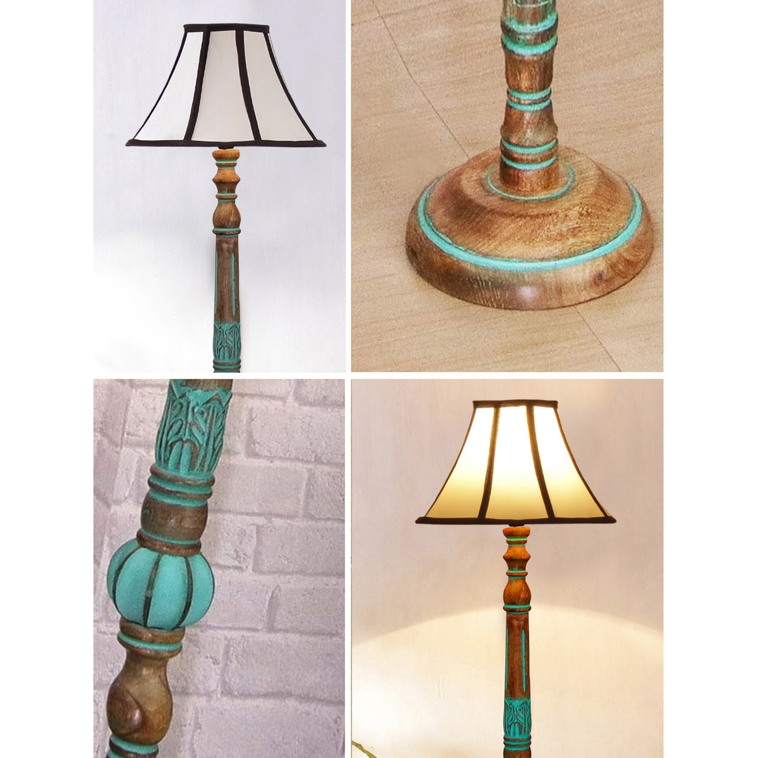 Devansh Wooden Floor Lamp