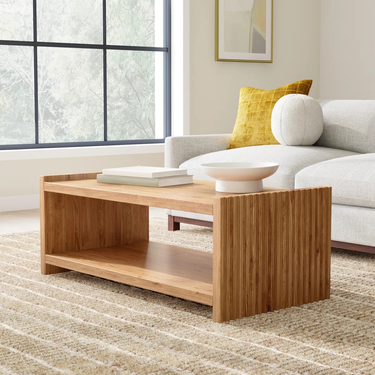 Espresso Solid Wood Coffee Table