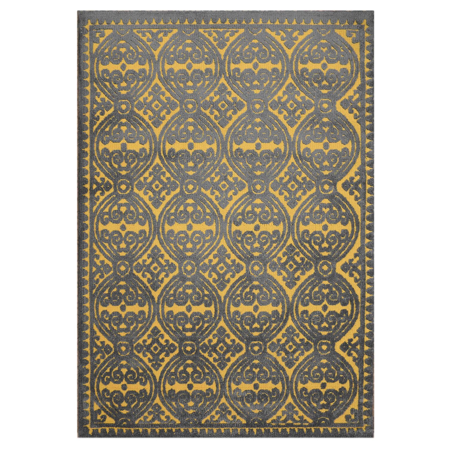 Multicolor Geometric Machine Made Polyester 2 X 5 Feet Carpet